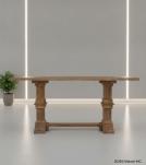 SOLID WOOD PEDESTAL CONSOLE / SOFA TABLE