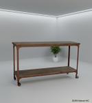 SOLID WOOD & IRON CONSOLE TABLE