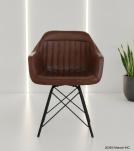 FULL HIDE LEATHER & METAL CHAIR