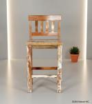 SOLID RECLAIMED TEAK WOOD COUNTER HEIGHT STOOL