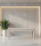 SOLID WOOD DINING TABLE W/ TURNED LEGS