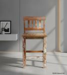 SOLID RECLAIMED TEAK WOOD COUNTER HEIGHT STOOL