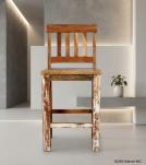 SOLID RECLAIMED TEAK WOOD COUNTER HEIGHT STOOL