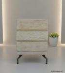 SOLID WOOD 3 DRAWER END TABLE / NIGHTSTAND
