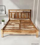 SOLID ROSEWOOD KING BED - HEADBOARD, FOOTBOARD, SIDE RAILS, SLATS