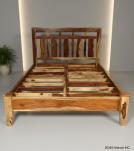 SOLID ROSEWOOD QUEEN BED - HEADBOARD, FOOTBOARD, SIDE RAILS, SLATS