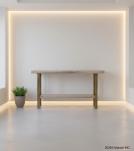 SOLID LIVE EDGE WOOD & IRON CONSOLE TABLE