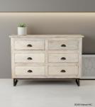 SOLID RECLAIMED TEAK WOOD 6 DRAWER DRESSER CHEST BUREAU SIDEBOARD