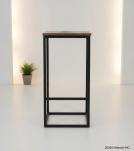 RECLAIMED WOOD AND IRON BAR STOOL