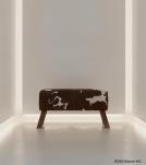 GENUINE LEATHER STOOL BENCH 