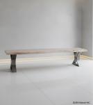 LIVE EDGE SOLID ACACIA WOOD BENCH