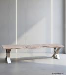 LIVE EDGE SOLID ACACIA WOOD BENCH