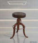 ADJUSTABLE HEIGHT IRON & LEATHER STOOL