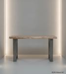 SOLID LIVE EDGE WOOD CONSOLE TABLE