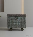 SOLID RECLAIMED WOOD & IRON LIFT TOP TRUNK