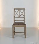 SOLID WOOD &  LEATHER CHAIR