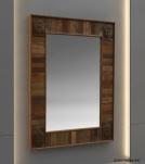 SOLID RECLAIMED WOOD FRAME W/ BRASS CASTINGS BUDDHA MIRROR