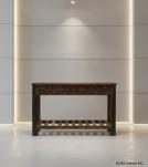 HAND CARVED SOLID RECLAIMED WOOD CONSOLE TABLE