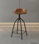 WOODEN IRON STOOL