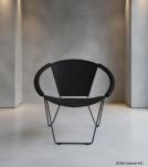 FULL HIDE LEATHER & IRON CHAIR