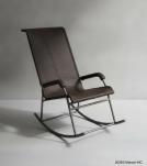 FULL HIDE LEATHER & IRON ROCKING CHAIR