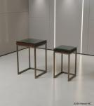 WDN+IRON COFFEE TABLE SET OF 2