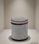 Upholstered Canvas & Leather Stool