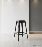 Upholstered Solid Iron Stool