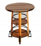 ROUND SOLID RECLAIMED TEAK WOOD BAR TABLE