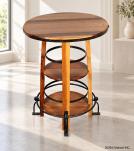 ROUND SOLID RECLAIMED TEAK WOOD BAR TABLE