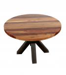 ROUND SOLID RECLAIMED TEAK WOOD DINING TABLE