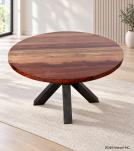 ROUND SOLID RECLAIMED TEAK WOOD DINING TABLE