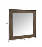 SQUARE SOLID WOOD FRAME MIRROR
