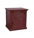 SOLID WOOD END TABLE / NIGHTSTAND W/ 1 DRAWER & 1 DOOR