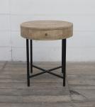 SOLID WOOD & IRON SIDE TABLE 