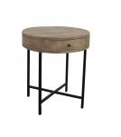 SOLID WOOD & IRON SIDE TABLE 