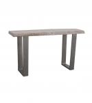 SOLID LIVE EDGE WOOD & IRON CONSOLE TABLE