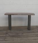 SOLID LIVE EDGE WOOD & IRON CONSOLE TABLE
