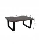 SOLID LIVE EDGE WOOD COFFEE TABLE W/ METAL BASE
