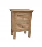 SOLID WOOD 2 DRAWER END TABLE / NIGHTSTAND