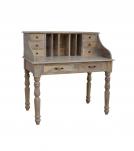 SOLID WOOD WRITING DESK TABLE W/ ATTACHED ORGANIZER