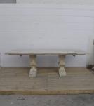 SOLID WOOD PEDESTAL EXTENSION DINING TABLE