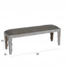 UPHOLSTERED CLOTH & SOLID WOOD BENCH