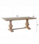 SOLID WOOD DINING TABLE W/ PEDESTAL BASE