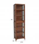 SOLID CARVED WOOD + METAL DOUBLE DOOR CABINET