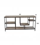 SOLID WOOD & IRON SHELVING UNIT