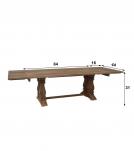 SOLID WOOD PEDESTAL EXTENSION DINING TABLE