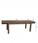 EXTENDABLE SOLID WOOD DINING TABLE W/ SELF-STORING EXTENSIONS
