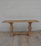 SOLID WOOD PEDESTAL CONSOLE / SOFA TABLE
