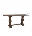 SOLID WOOD PEDESTAL CONSOLE / SOFA TABLE